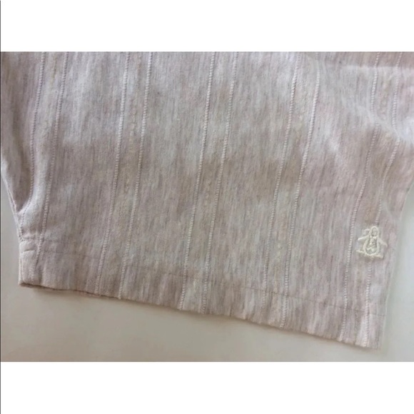 VTG Grand Slam Penguin Men Shirt Shorts Sleeve Beige Large Cotton Blend - Picture 8 of 12